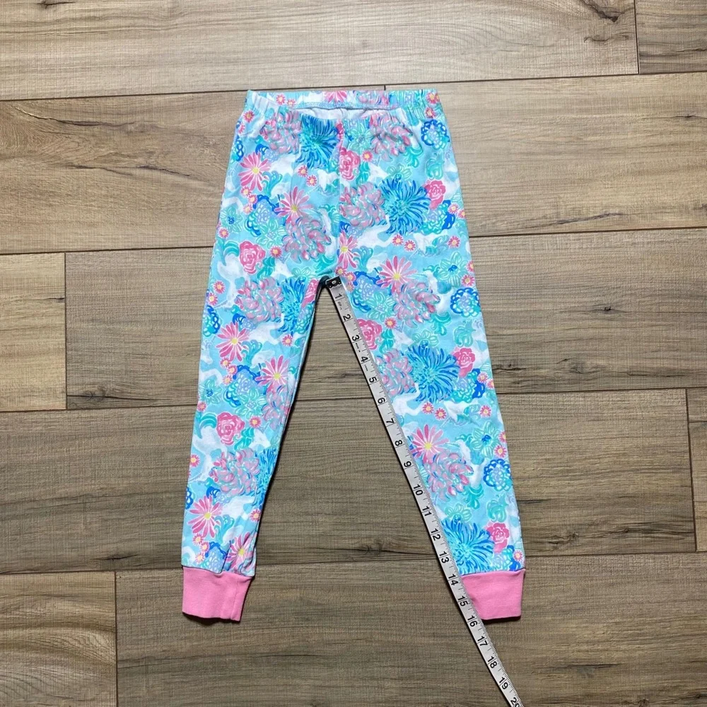 Lilly‎ Pulitzer For Pottery Barn Kids Girls Floral Pajama Pants Size 4 EUC